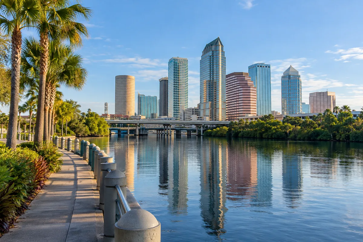 Hillsborough River and the downtown Tampa skyline