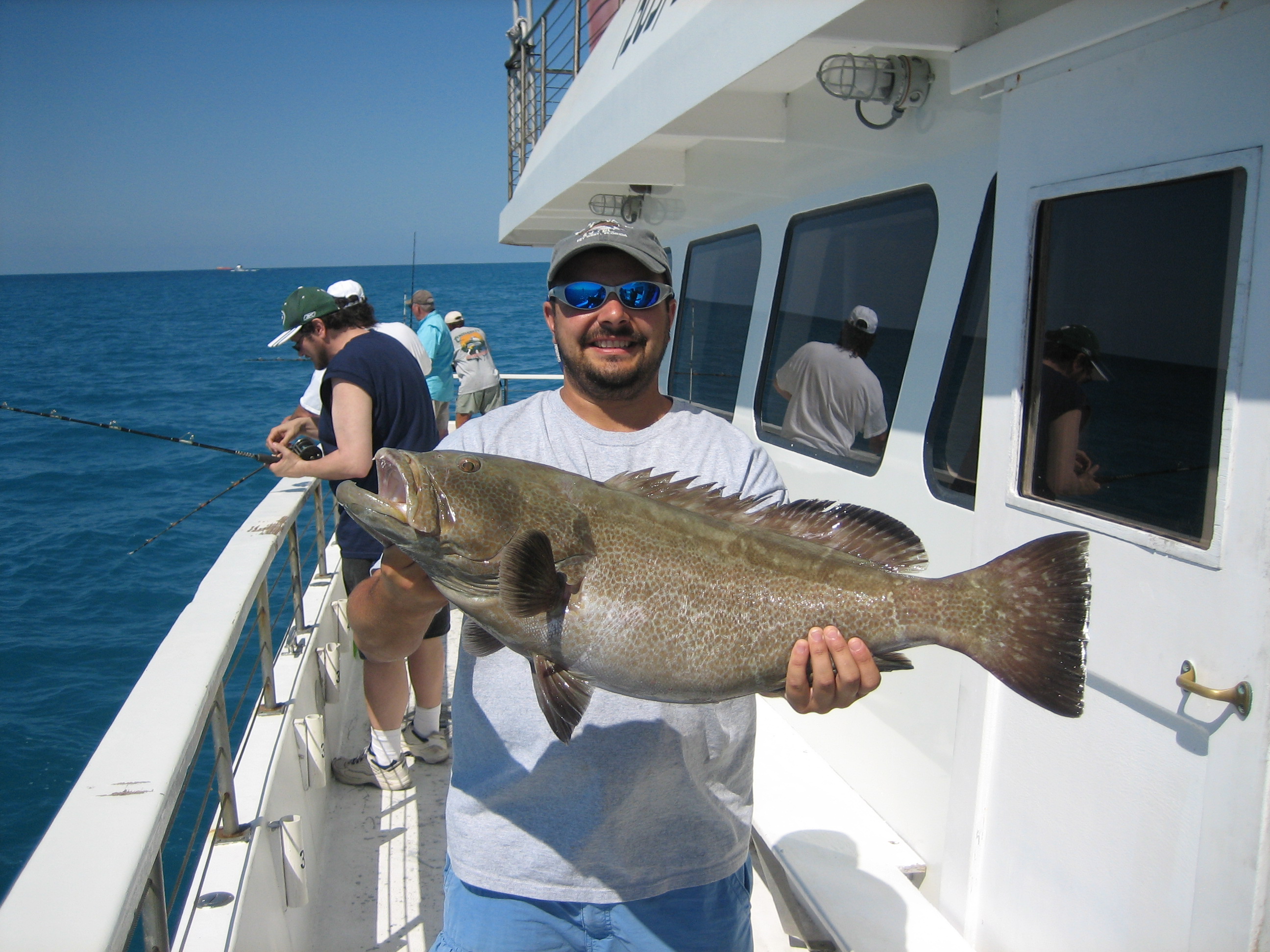 Grouper on party boat fishing Tampa Fl